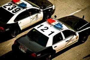 Image of police cars of the Los Angeles County Sheriff