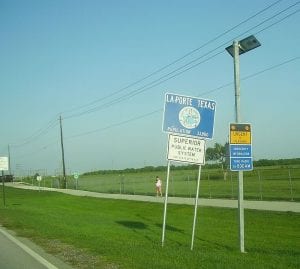 La Porte, Texas Welcome Sign