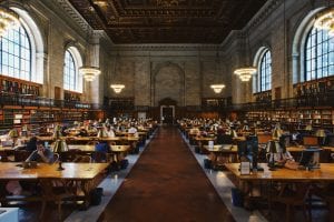 Library reading room; image by Robert Bye, via Unsplash.com.