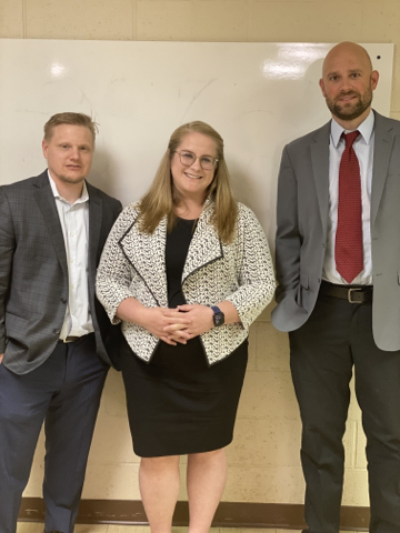 Photo: l-r- Christian Dallman,&nbsp;Megan Blanford and Samuel Filcik, the Asylum attorney for LIA&rsquo;s New Americans Legal Clinic in Holland. Photo courtesy of Fragomen.