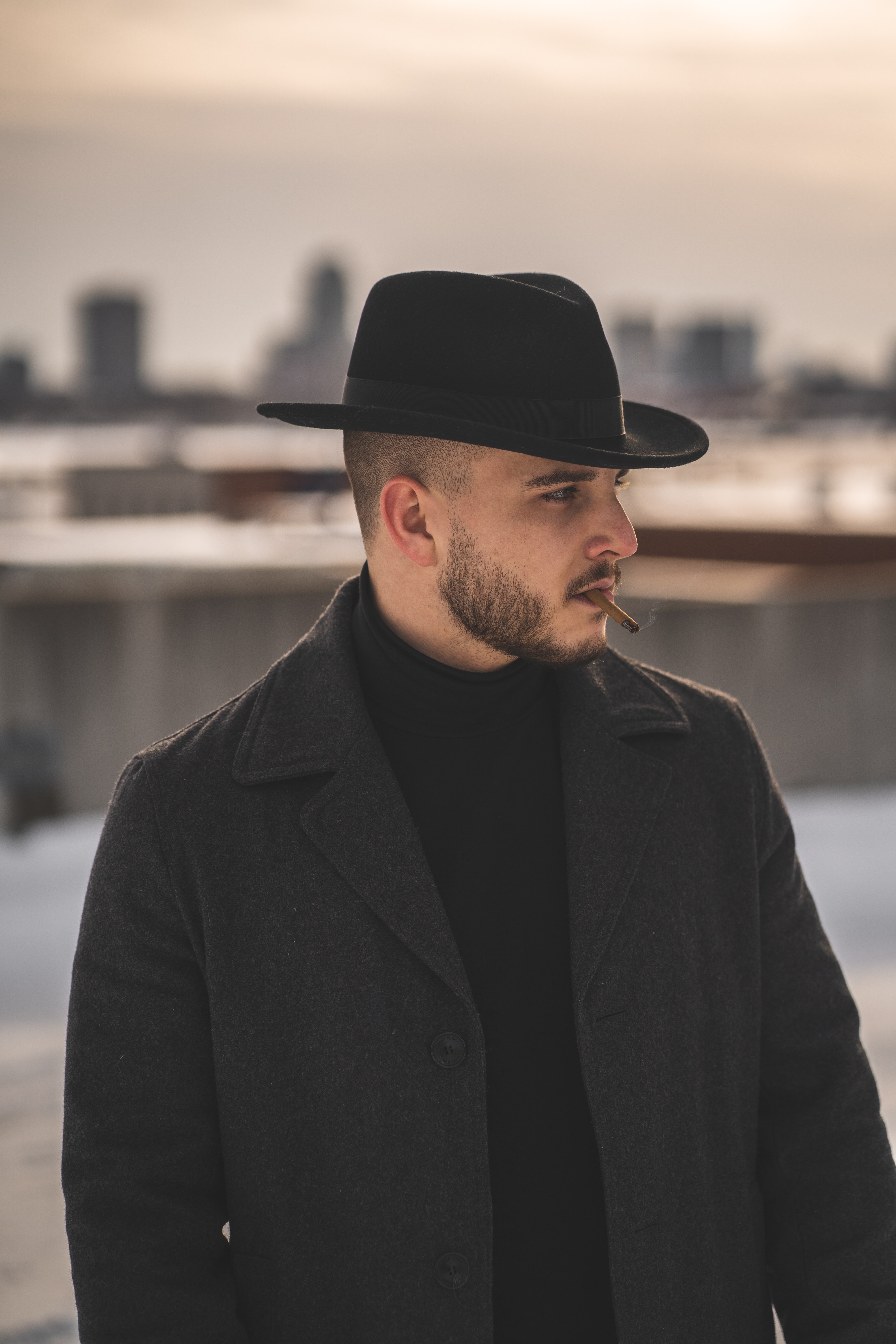 Man in black fedora; image by Jean-Daniel Francoeur, via Pexels.com.