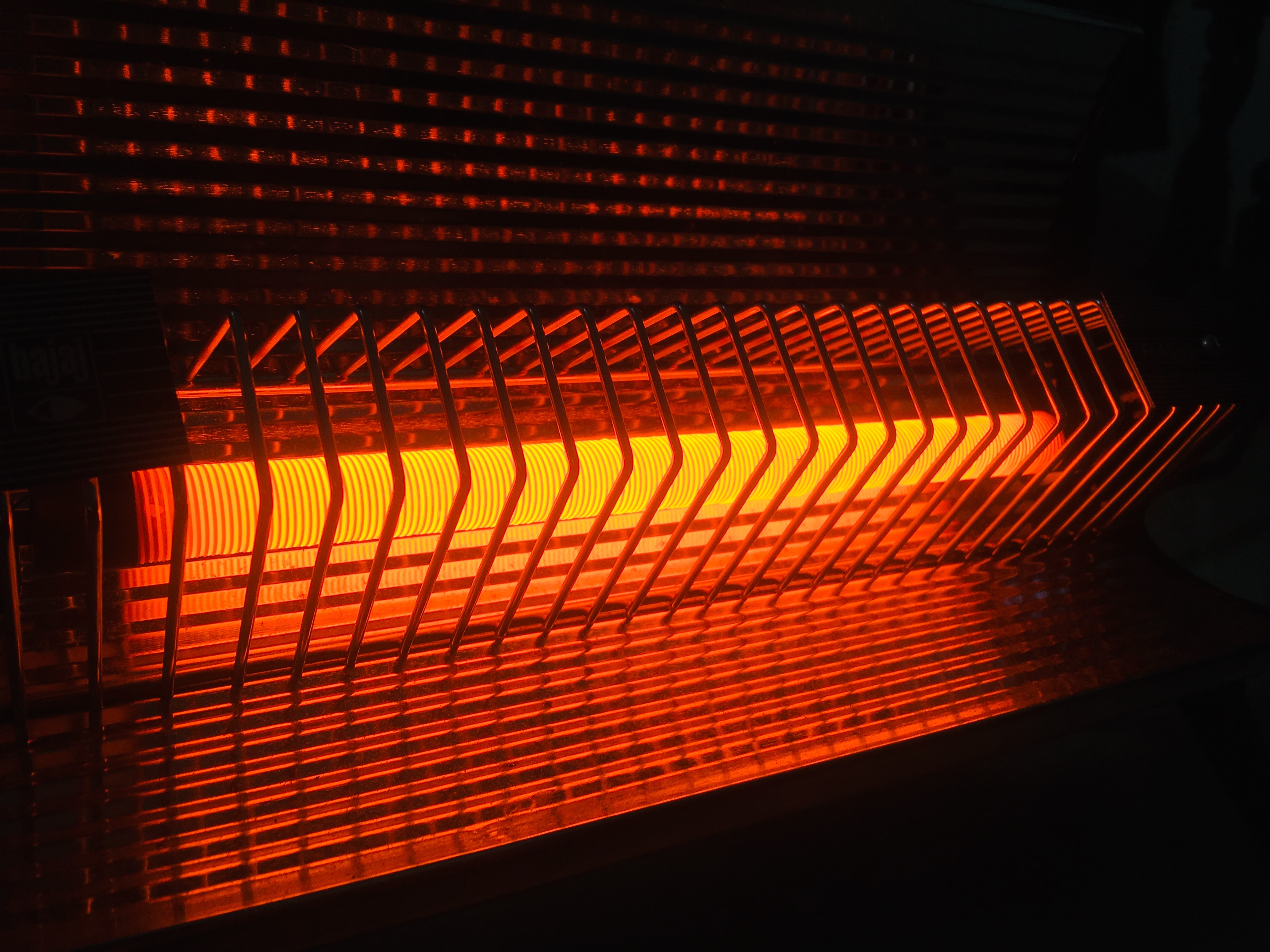 Space heater running; image by Achudh Krishna, via Unsplash.com.