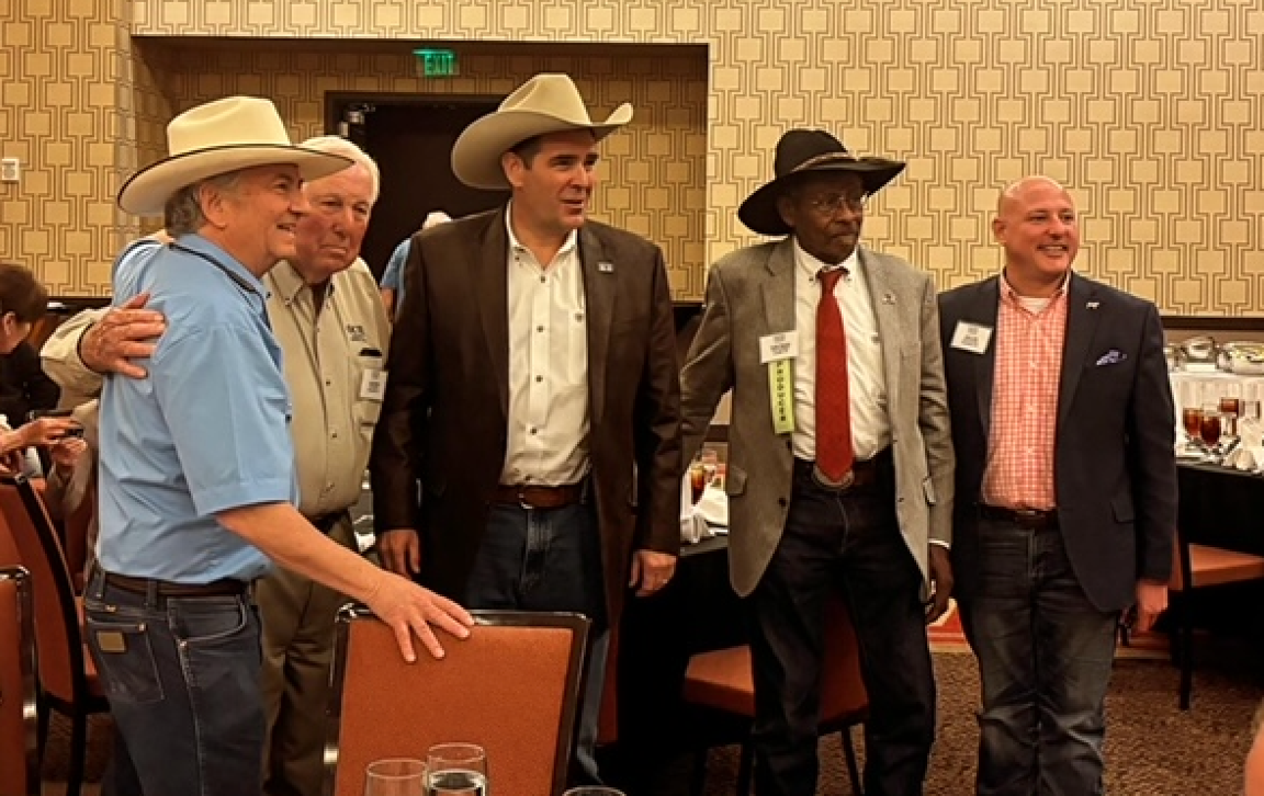 Dave Carter, OCM Founder Fred Stokes, Keynote Speaker Andy Gipson, the Mississippi Commissioner of Agriculture and Commerce, OCM President Taylor Haynes, and OCM Secretary Marty Irby at the OCM conference in Biloxi, Miss. Photo courtesy of OCM.